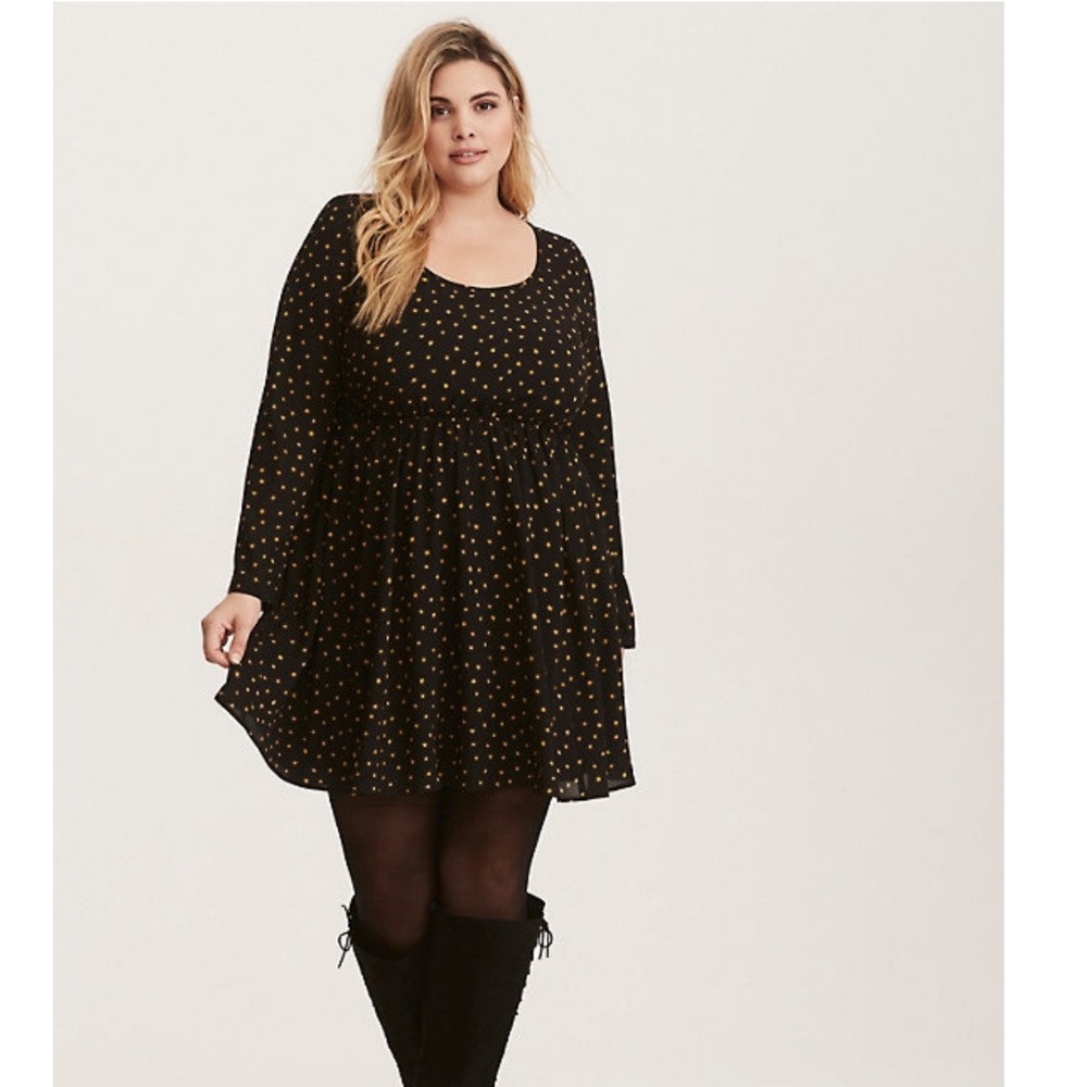 Black and Gold star dress from torrid